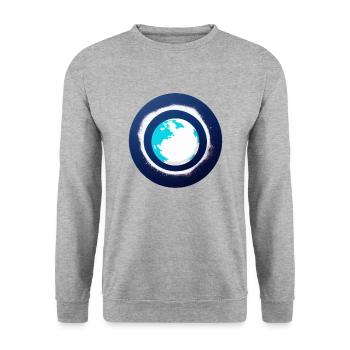 Mignon dessin animé représentation de la planète Terre 11 - Sweat-shirt Unisexe - gris chiné - Devant - Alina (178cm) & Michal (187cm)