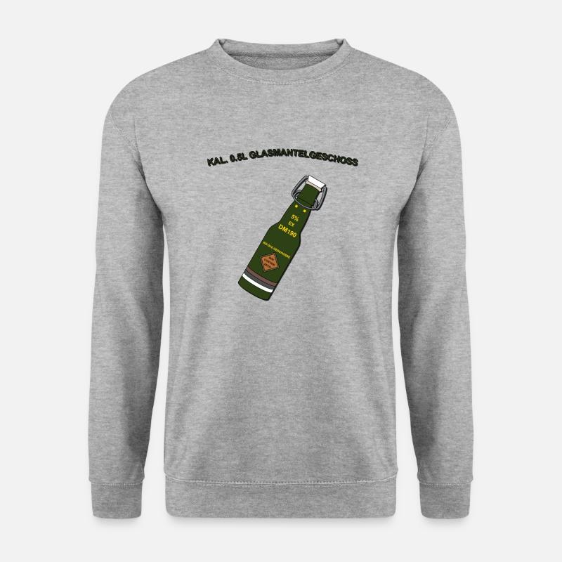 Glasmantelgeschoss - Unisex Pullover - Weißgrau meliert