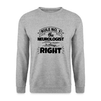 NEUROLOGIST funny gift - Unisex Sweatshirt - salt & pepper - Front - Alina (178cm) & Michal (187cm)