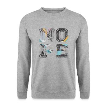 NOPE - don't be a yes-man! - Unisex Sweatshirt - salt & pepper - Front - Alina (178cm) & Michal (187cm)