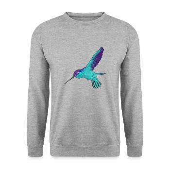 Colibri - Sweat-shirt Unisexe - gris chiné - Devant - Alina (178cm) & Michal (187cm)