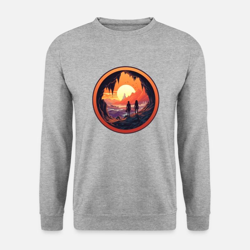 Magische Reise - Unisex Pullover - Weißgrau meliert