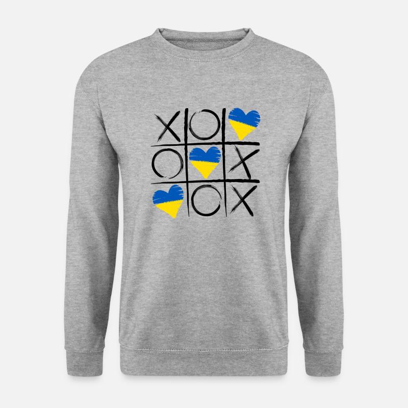 Herzliches Ukr-TicToe - Unisex Pullover - Weißgrau meliert