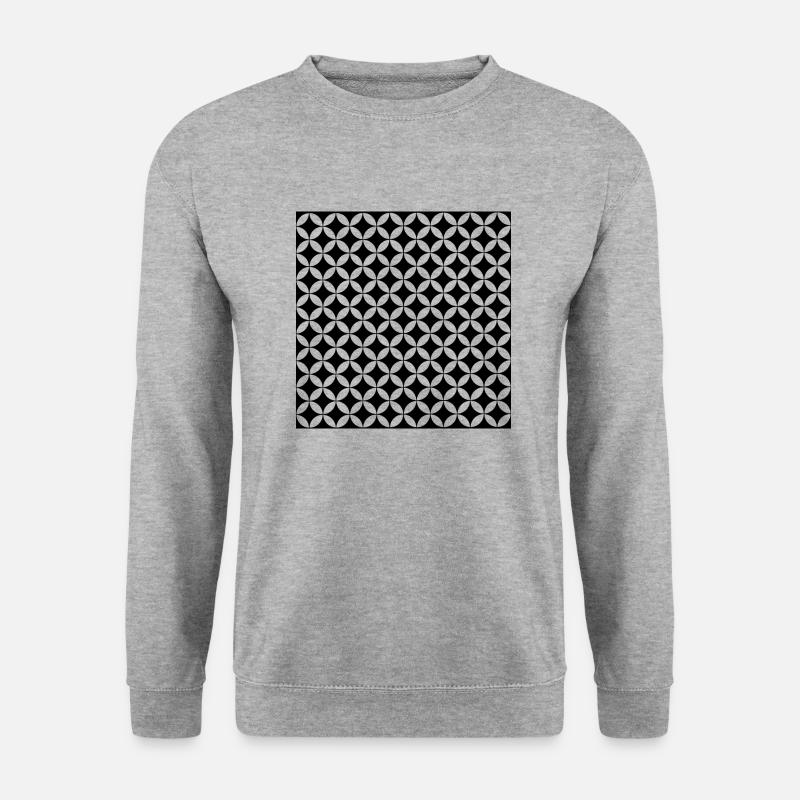 Muster - Unisex Pullover - Weißgrau meliert
