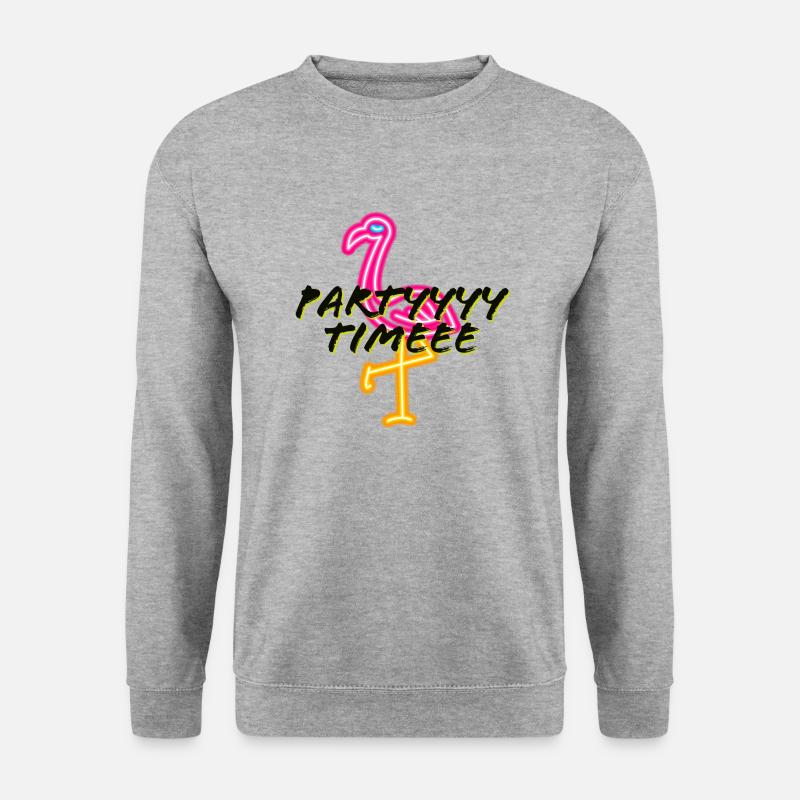 Party time - Unisex Pullover - Weißgrau meliert