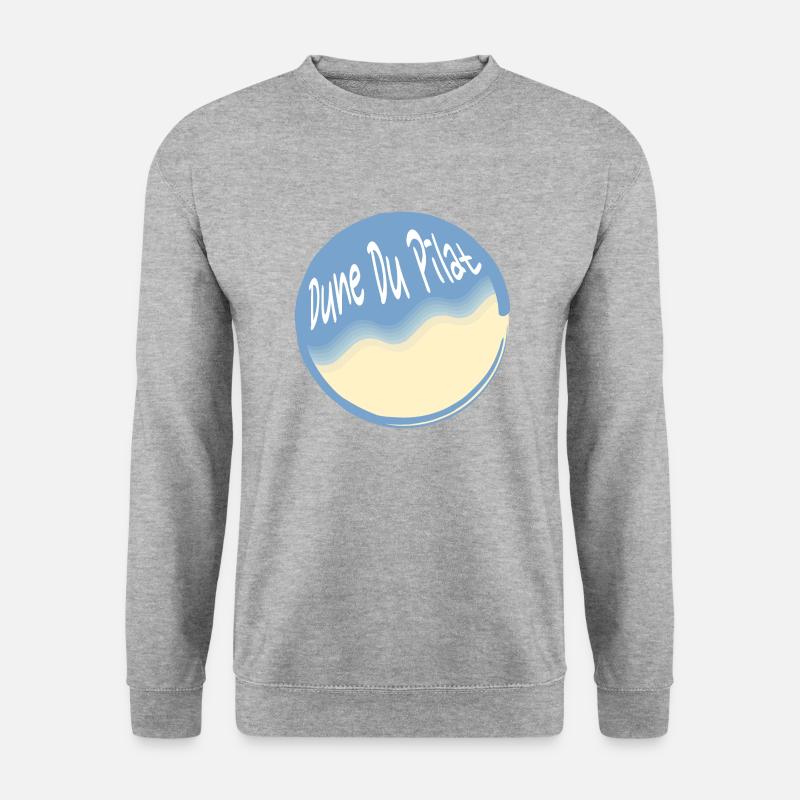 Strand Dune du Pilat Arcachon - Unisex Pullover - Weißgrau meliert