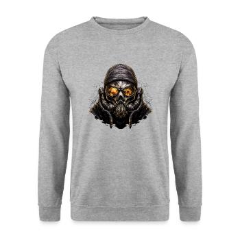 Scénario apocalyptique du masque à gaz - Sweat-shirt Unisexe - gris chiné - Devant - Alina (178cm) & Michal (187cm)