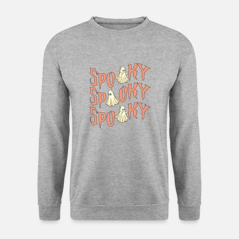 Gruseliges Halloween - Unisex Pullover - Weißgrau meliert