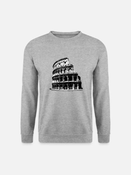 Kolosseum in Rom | Colosseum in Rome - Unisex Pullover - Weißgrau meliert