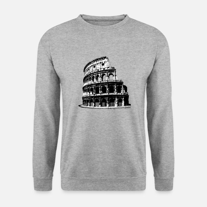 Kolosseum in Rom | Colosseum in Rome - Unisex Pullover - Weißgrau meliert