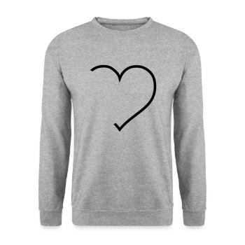 A modern heart - Unisex Sweatshirt - salt & pepper - Front - Alina (178cm) & Michal (187cm)