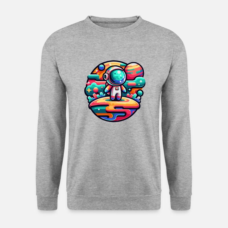 Kleiner Astronaut - Unisex Pullover - Weißgrau meliert