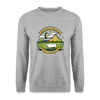 Farmer Support #1 - Unisex Sweatshirt - salt & pepper - Front - Alina (178cm) & Michal (187cm)
