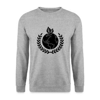 Couronne de terre - Sweat-shirt Unisexe - gris chiné - Devant - Alina (178cm) & Michal (187cm)