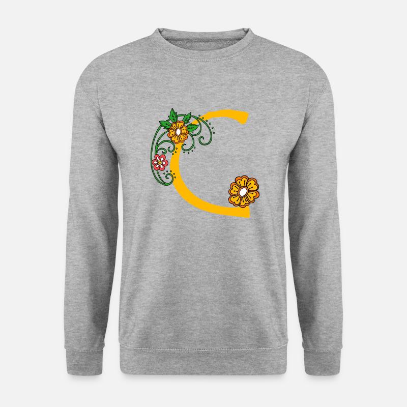 blume 30 c - Unisex Pullover - Weißgrau meliert