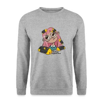 Nature Isopod Oase - Unisex Pullover - Weißgrau meliert - Vorne - Alina (178cm) & Michal (187cm)