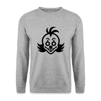 Clown - Unisex Sweatshirt - salt & pepper - Front - Alina (178cm) & Michal (187cm)