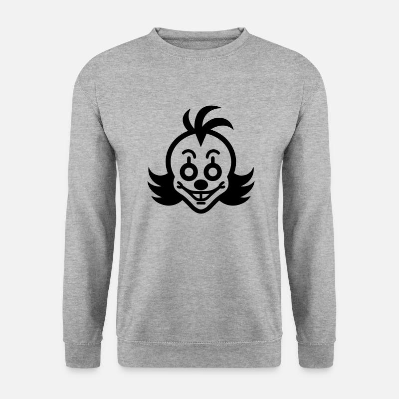 Clown - Unisex Pullover - Weißgrau meliert