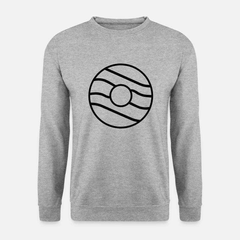 Krapfen - Unisex Pullover - Weißgrau meliert