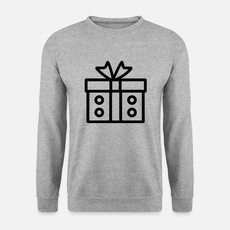 Kleine Geschenkbox - Unisex Pullover - Weißgrau meliert