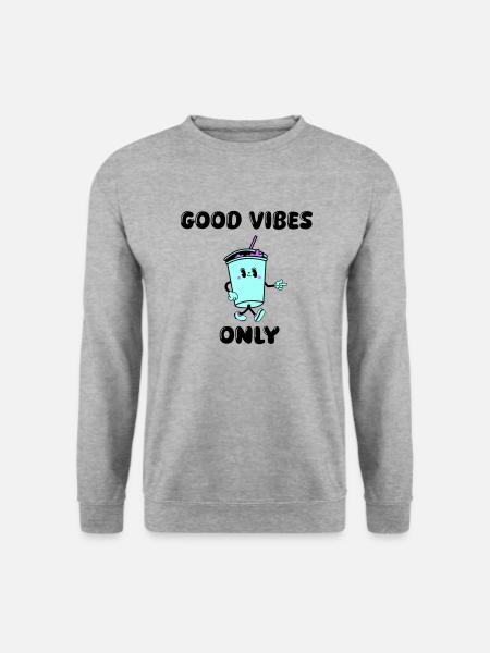 drink cartoon vibes - Unisex Sweatshirt - salt & pepper