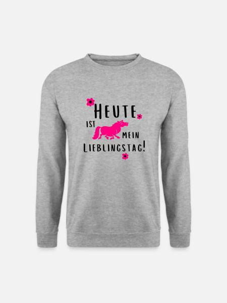 Heute ist mein Lieblingstag! - Unisex Pullover - Weißgrau meliert