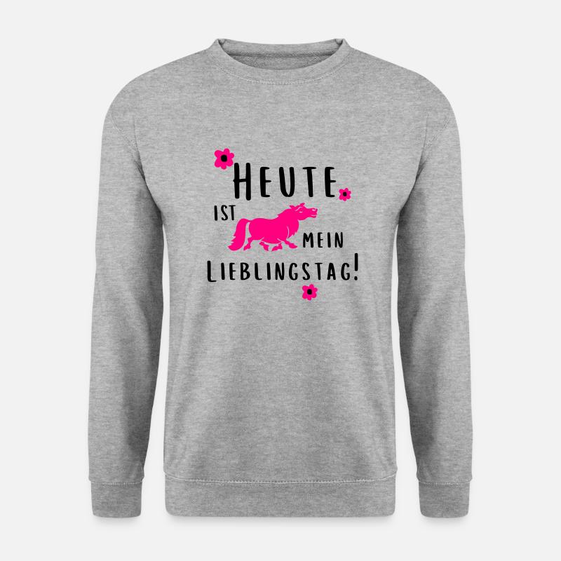 Heute ist mein Lieblingstag! - Unisex Pullover - Weißgrau meliert