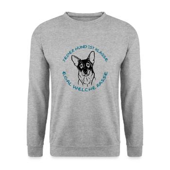 Tous les chiens sont formidables - Berger allemand - Sweat-shirt Unisexe - gris chiné - Devant - Alina (178cm) & Michal (187cm)