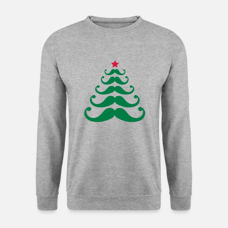 Barber Weihnachtsbaum - Unisex Pullover - Weißgrau meliert