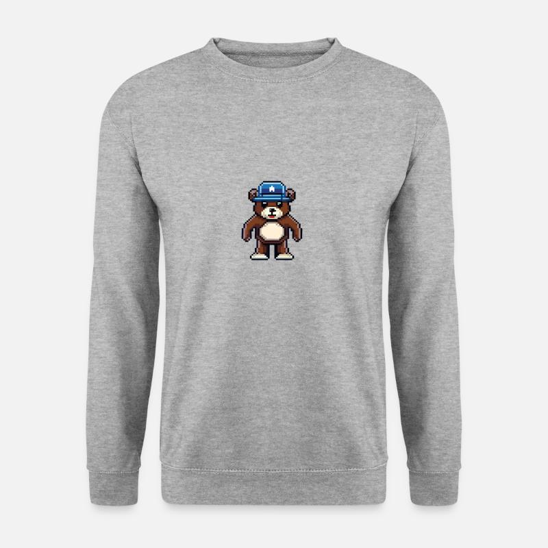 Die Bären-Saga - HUT AUF BÄR - Unisex Pullover - Weißgrau meliert