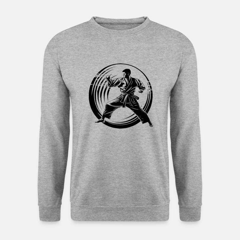 Karate Silhouette - Unisex Sweatshirt - salt & pepper