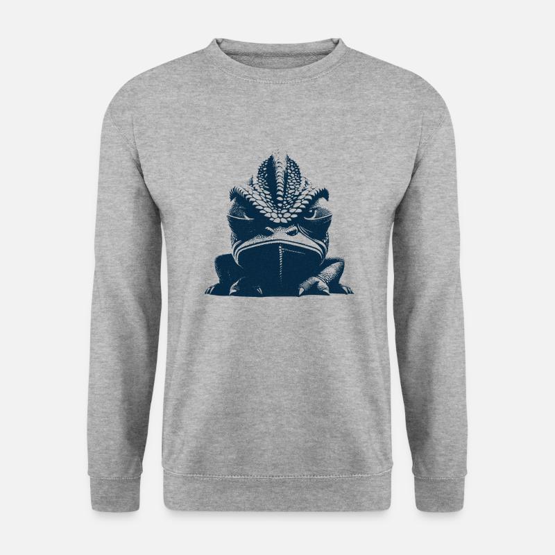 Grumpy Chameleon - Unisex Sweatshirt - salt & pepper