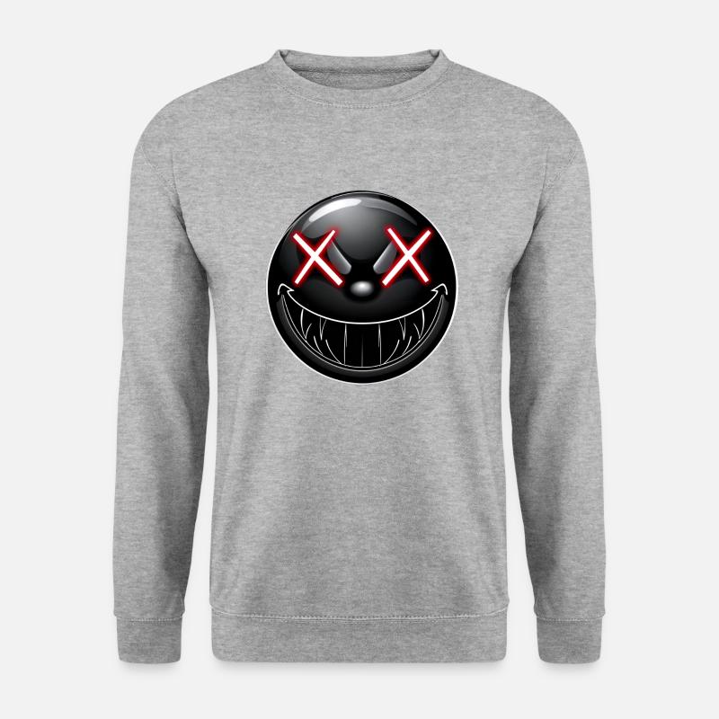 Smile! - Unisex Pullover - Weißgrau meliert