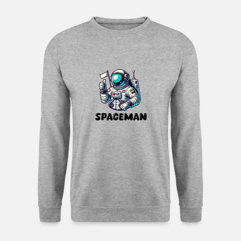 Astronaut - Unisex Pullover - Weißgrau meliert