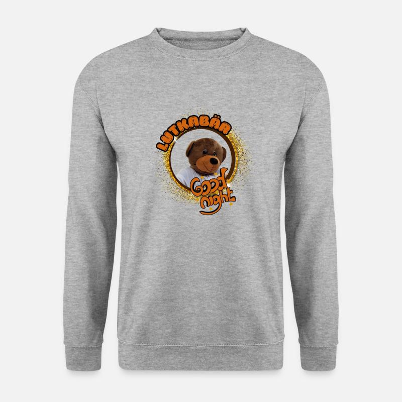 Lutkabär good night - Unisex Pullover - Weißgrau meliert