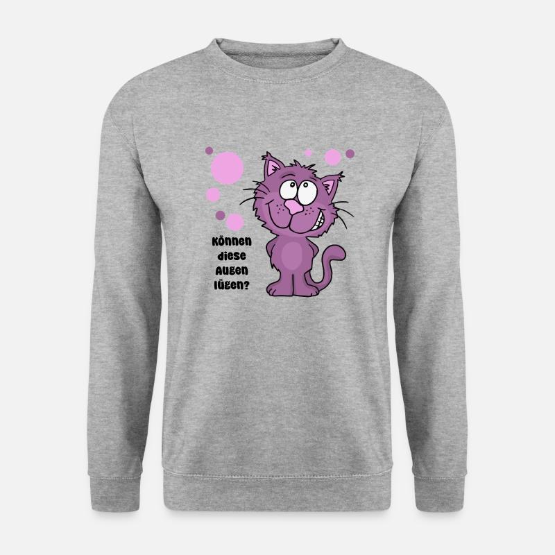Können diese Augen lügen? - Unisex Pullover - Weißgrau meliert