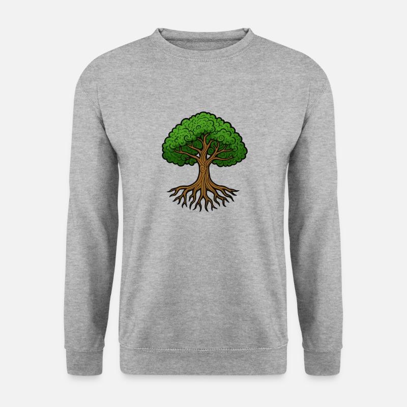 baum des lebens - Unisex Pullover - Weißgrau meliert