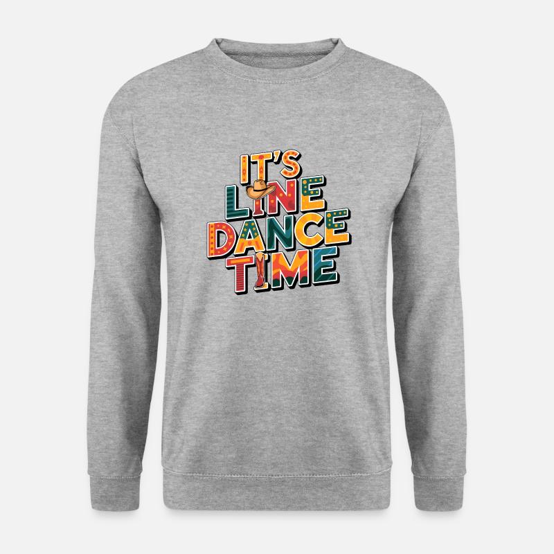 Line Dance Time Line Dancing Zeit zum Tanzen - Unisex Pullover - Weißgrau meliert