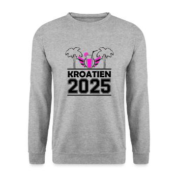 Croatie 2025 - Sweat-shirt Unisexe - gris chiné - Devant - Alina (178cm) & Michal (187cm)