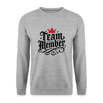 Membre de l’équipe Krone - Sweat-shirt Unisexe - gris chiné - Devant - Alina (178cm) & Michal (187cm)