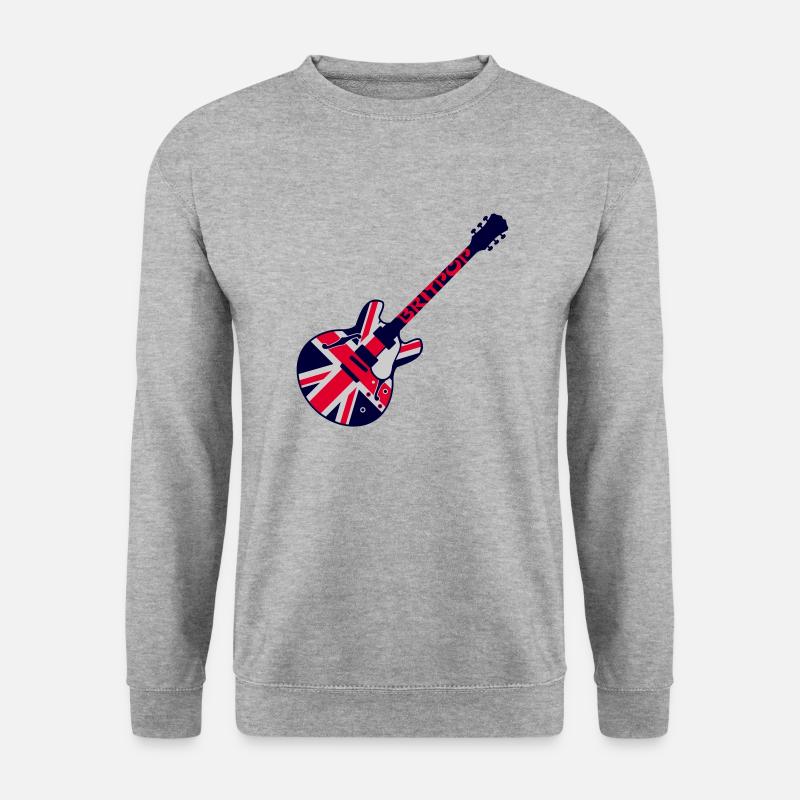 britpop - Unisex Pullover - Weißgrau meliert