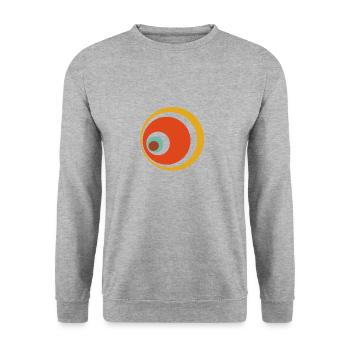 circle 60's - Sweat-shirt Unisexe - gris chiné - Devant - Alina (178cm) & Michal (187cm)