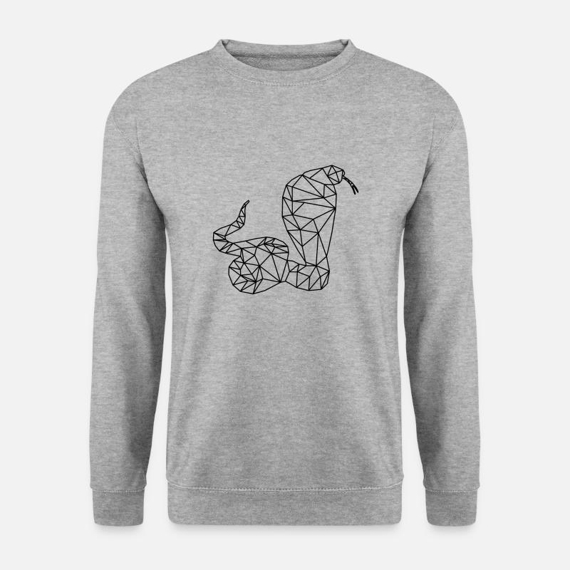 Schlange - Unisex Pullover - Weißgrau meliert