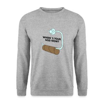 Papier toilette - Sweat-shirt Unisexe - gris chiné - Devant - Alina (178cm) & Michal (187cm)