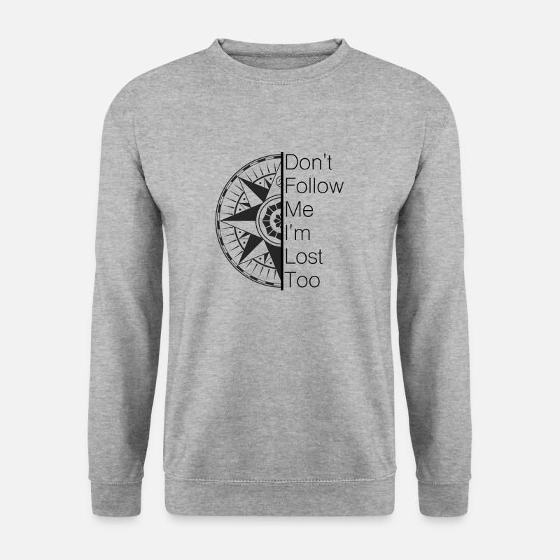 Kompass - Unisex Pullover - Weißgrau meliert