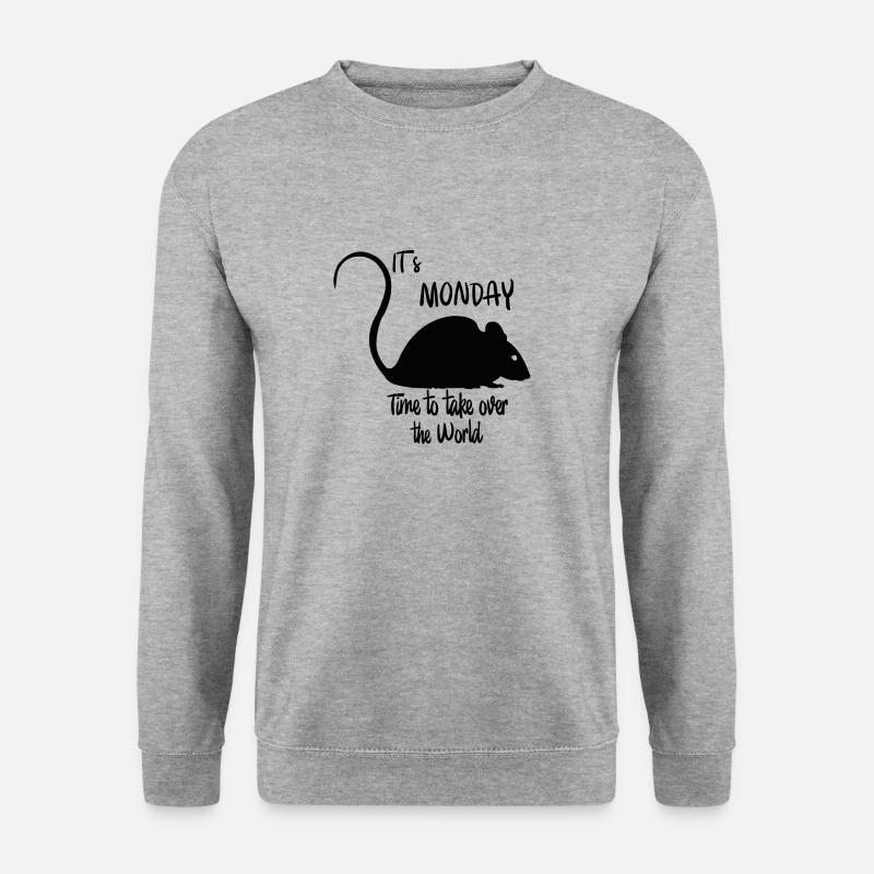 Maus - Unisex Pullover - Weißgrau meliert