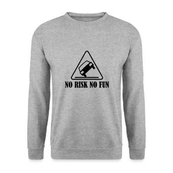 No Risk No Fun Funny Gift Car Tuning - Unisex Sweatshirt - salt & pepper - Front - Alina (178cm) & Michal (187cm)