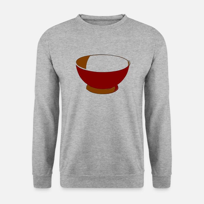 Schüssel - Unisex Pullover - Weißgrau meliert