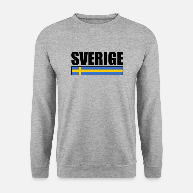 sverige - Unisex Pullover - Weißgrau meliert