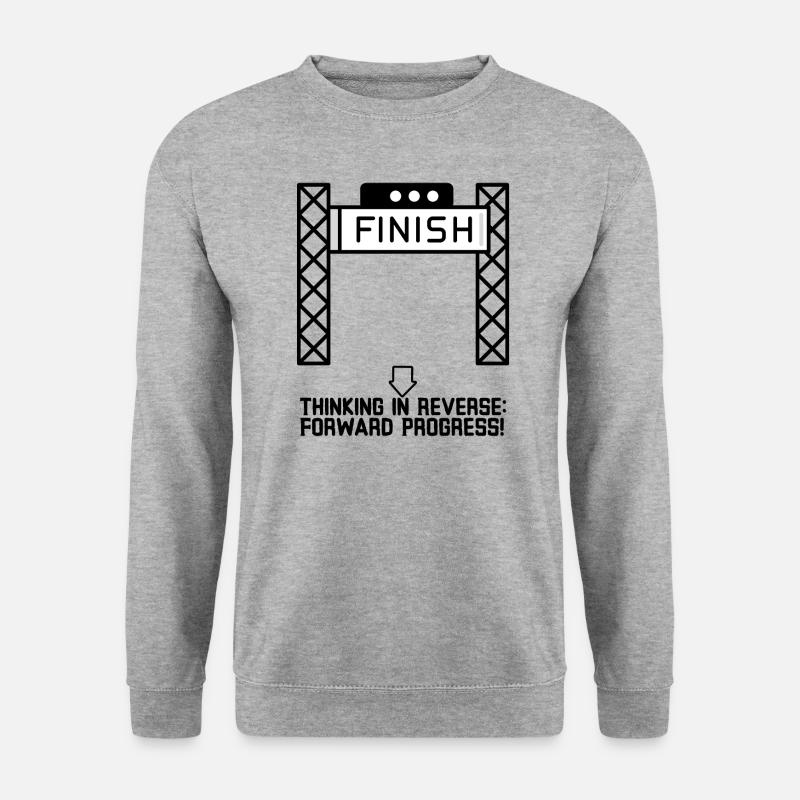Penser à l’envers : Avancer le progrès ! - Sweat-shirt Unisexe - gris chiné